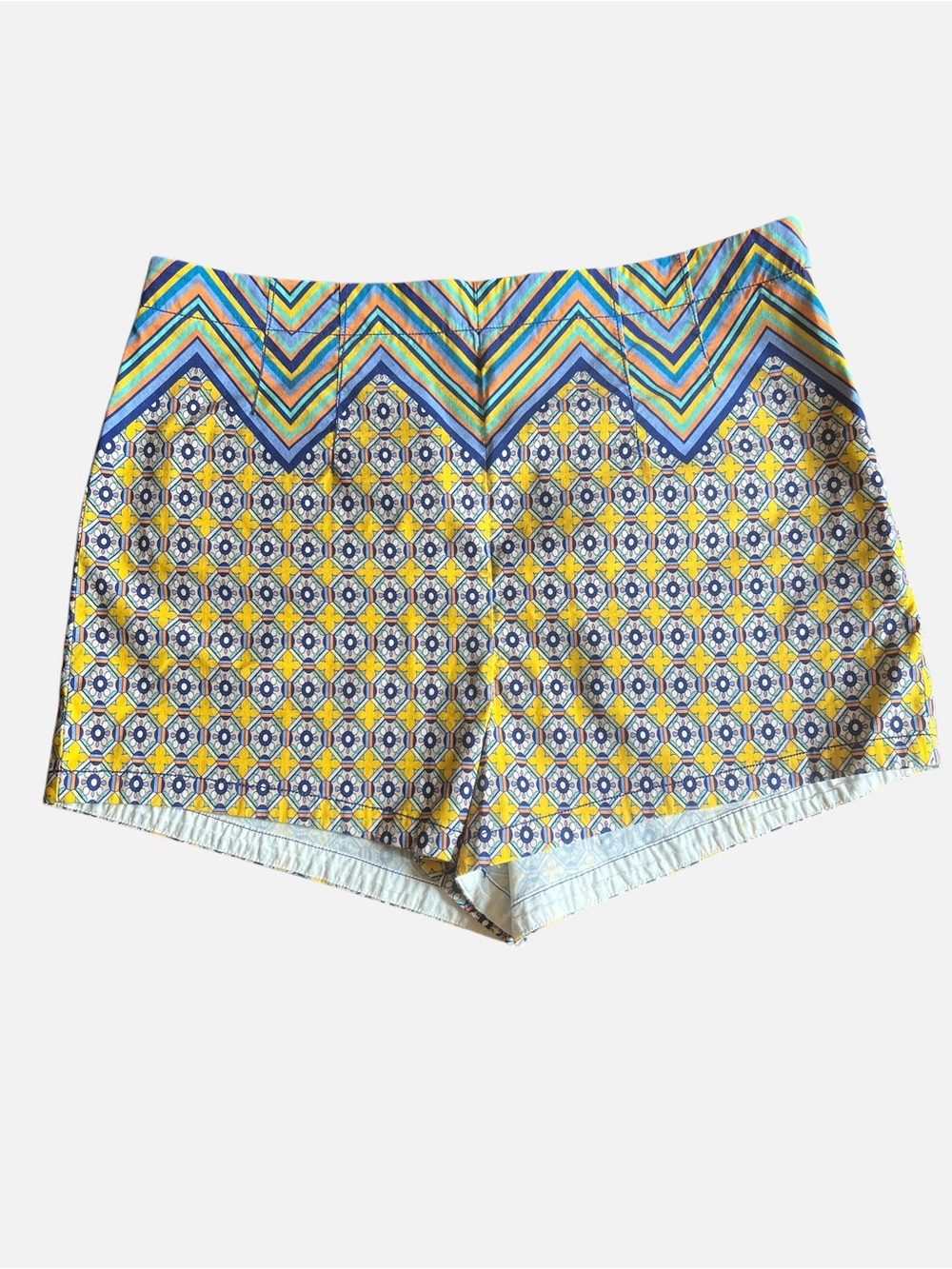 Maeve Anthropologie Geometric Relaxed High-Waist Shorts